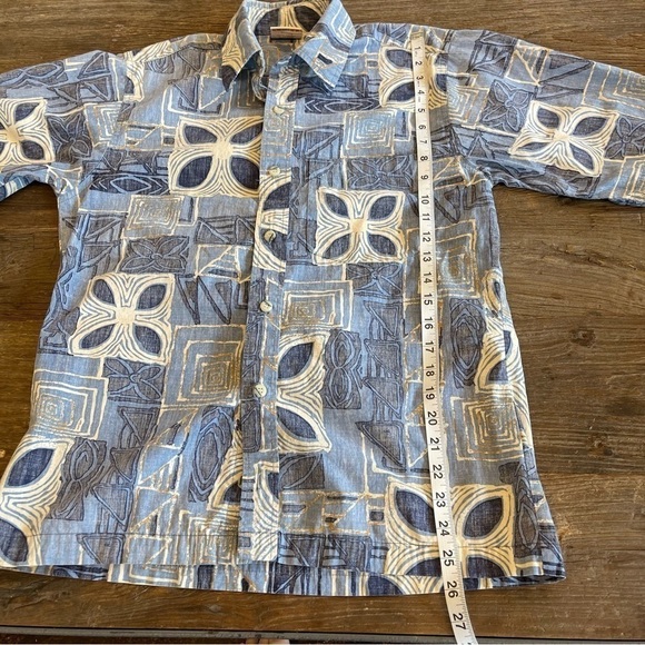 Hawaiian Shirt Vintage Go Barefoot Beach Vacation  Tribal Reverse Print Summer - Picture 10 of 13